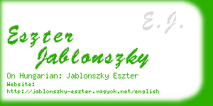 eszter jablonszky business card